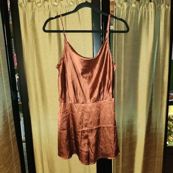 Guess Satin Rust Jumpsuit - Picture 2 of 4